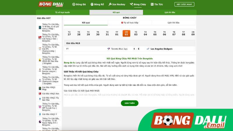 Giới Thiệu Về Kết Quả Bóng Chày